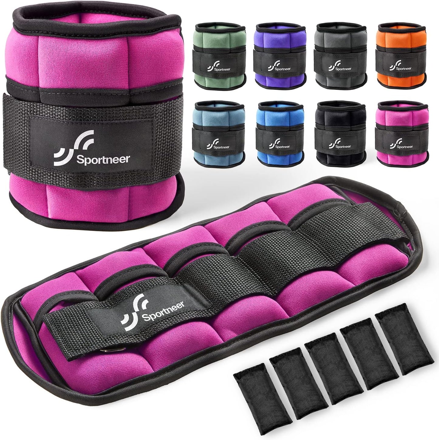 Adjustable Ankle and Wrist Weights for Women Pair of 4Lb/13Lb | Soft Neoprene Ankle and Wrist Weights for Walking, Running, Yoga, Workouts, Fitness, and Physical Therapy