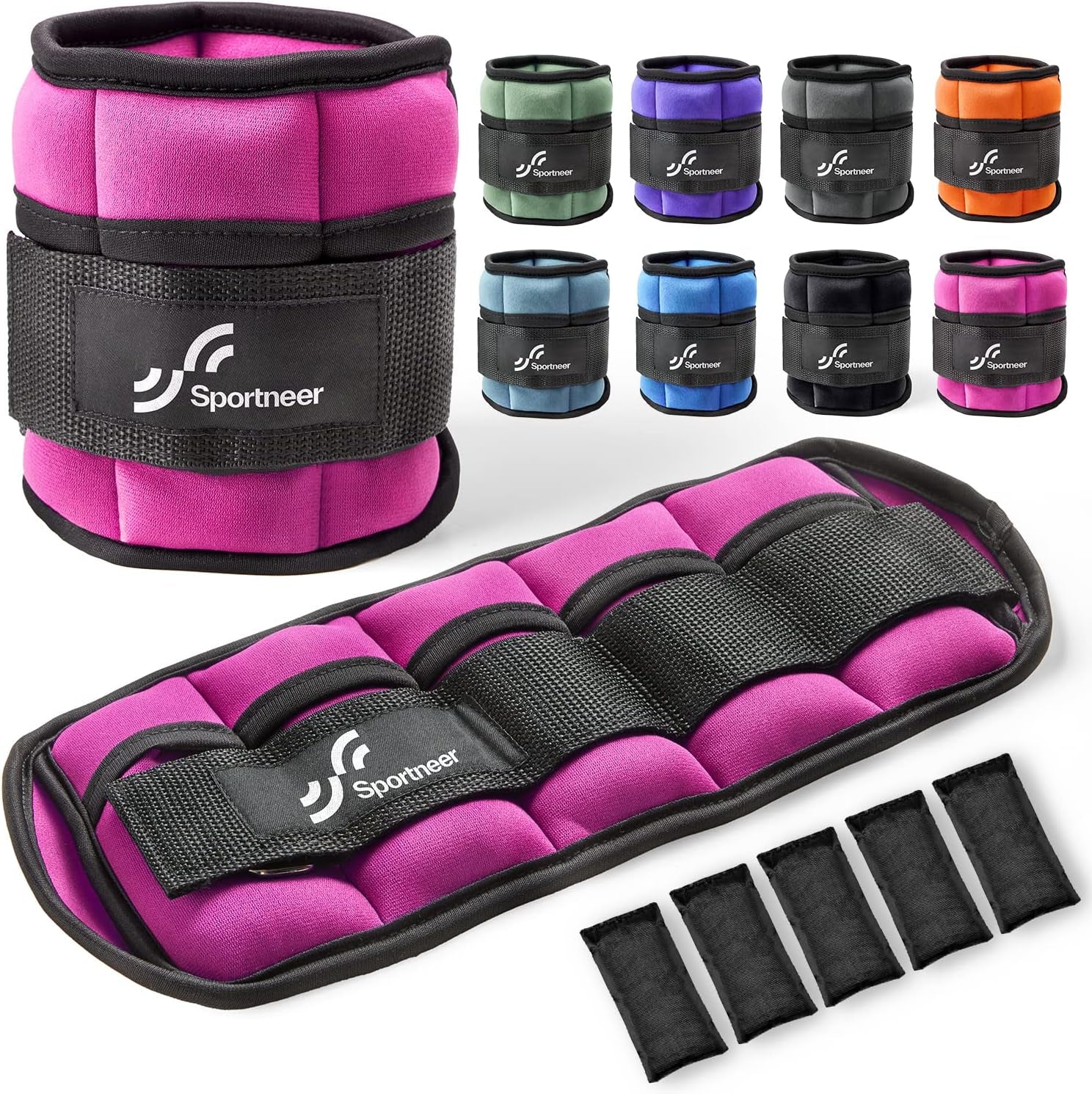 Adjustable Ankle and Wrist Weights for Women Pair of 4Lb/13Lb | Soft Neoprene Ankle and Wrist Weights for Walking, Running, Yoga, Workouts, Fitness, and Physical Therapy