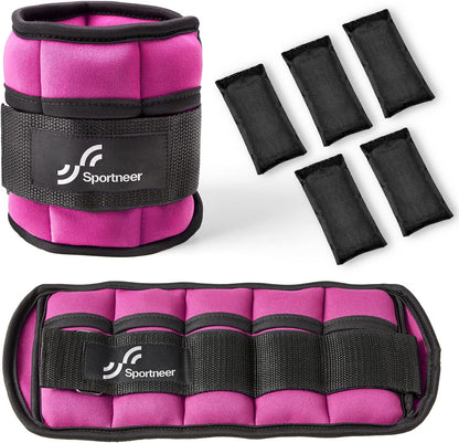 Adjustable Ankle and Wrist Weights for Women Pair of 4Lb/13Lb | Soft Neoprene Ankle and Wrist Weights for Walking, Running, Yoga, Workouts, Fitness, and Physical Therapy