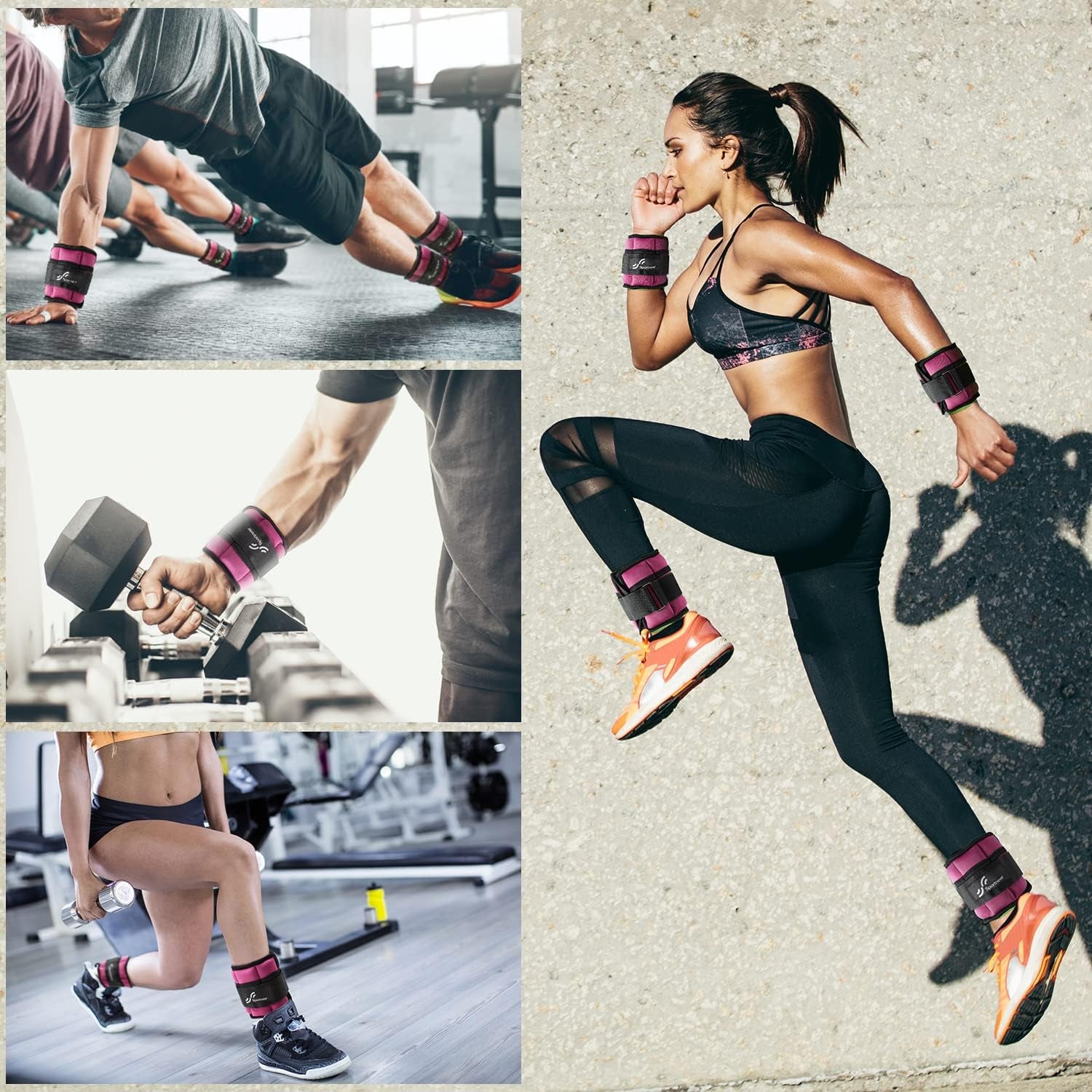Adjustable Ankle and Wrist Weights for Women Pair of 4Lb/13Lb | Soft Neoprene Ankle and Wrist Weights for Walking, Running, Yoga, Workouts, Fitness, and Physical Therapy