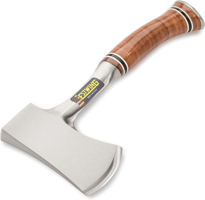 Sportsman'S Axe, 12" Leather Grip Hatchet, E14A | Made in USA, Compact & Versatile, Genuine Leather Grip, Forged in One Piece, Heavy Duty Sheath