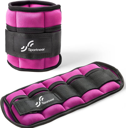 Adjustable Ankle and Wrist Weights for Women Pair of 4Lb/13Lb | Soft Neoprene Ankle and Wrist Weights for Walking, Running, Yoga, Workouts, Fitness, and Physical Therapy