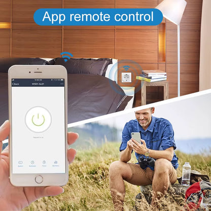 Tuya Wifi Smart Plug 16A/20A EU Smart Socket with Power Monitor Timing Smart Life Support Alexa Google Home