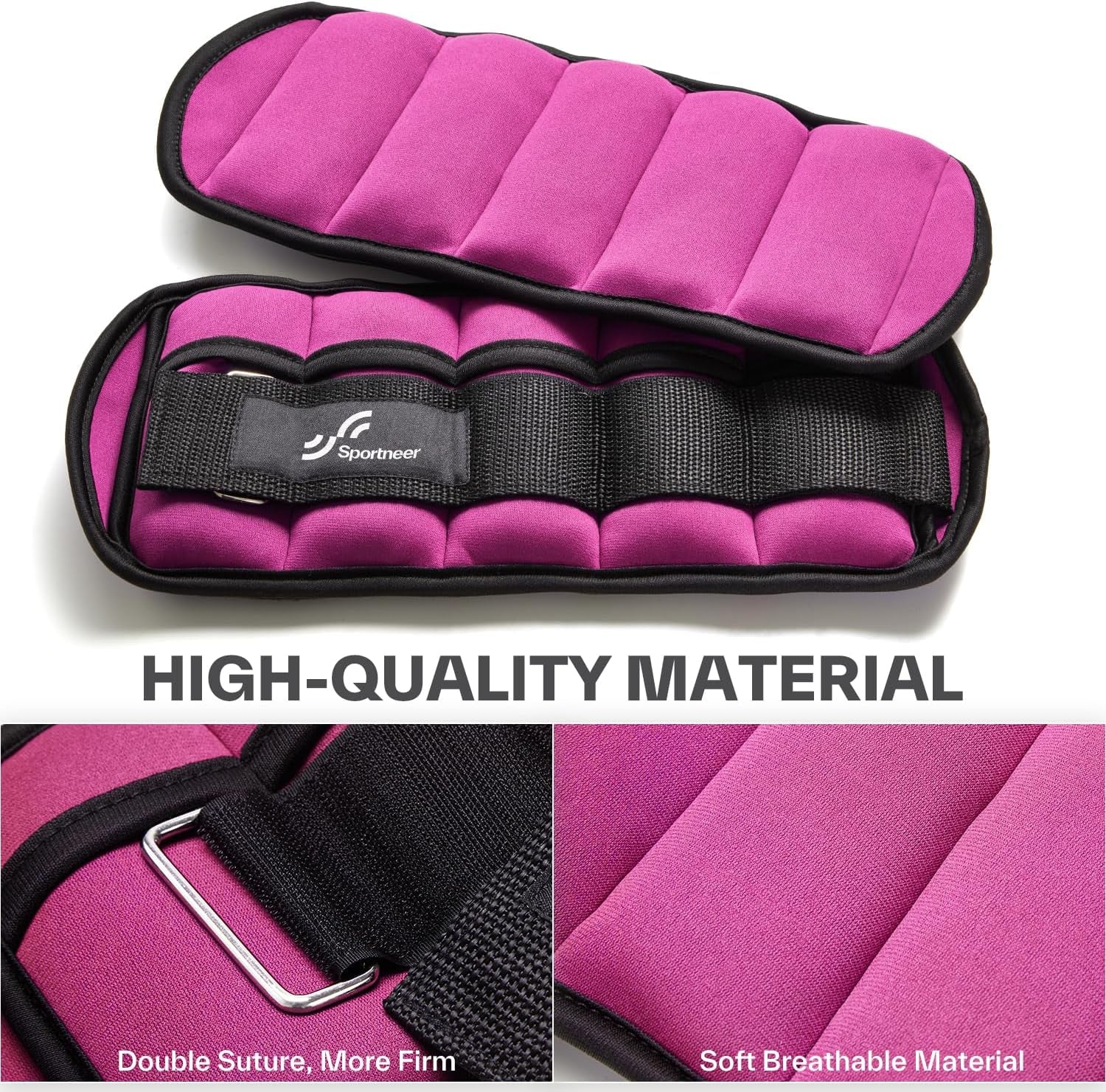 Adjustable Ankle and Wrist Weights for Women Pair of 4Lb/13Lb | Soft Neoprene Ankle and Wrist Weights for Walking, Running, Yoga, Workouts, Fitness, and Physical Therapy